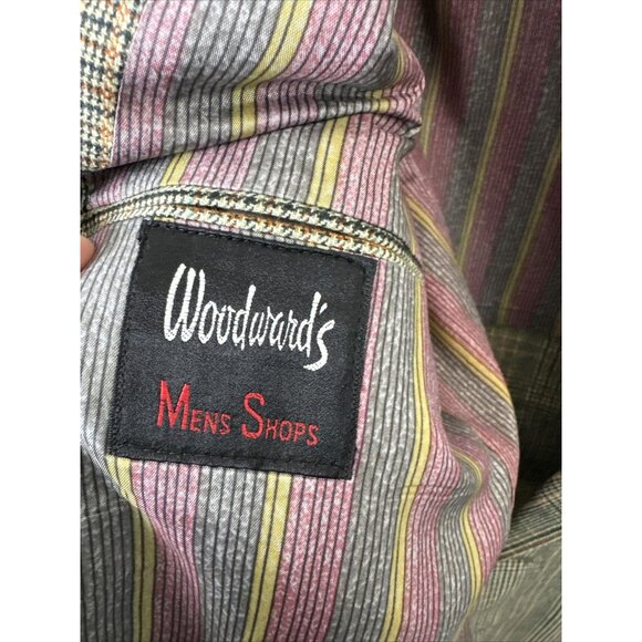 Vintage 70’s Harrodale Tweed Blazer Gray Green Men 42 Woodwards WKRP Herb - Picture 8 of 9
